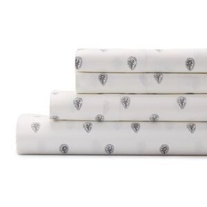 Sonoma White Paisley Twin Sheet Set